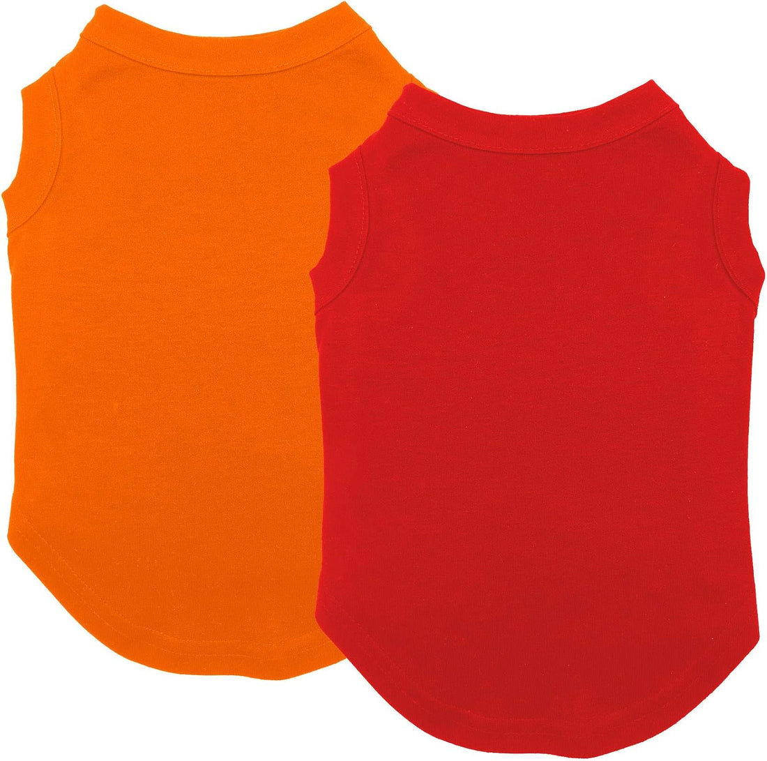 Chol&Vivi Dog Shirt Clothes, 2pcs Shirt for Large Size Dog