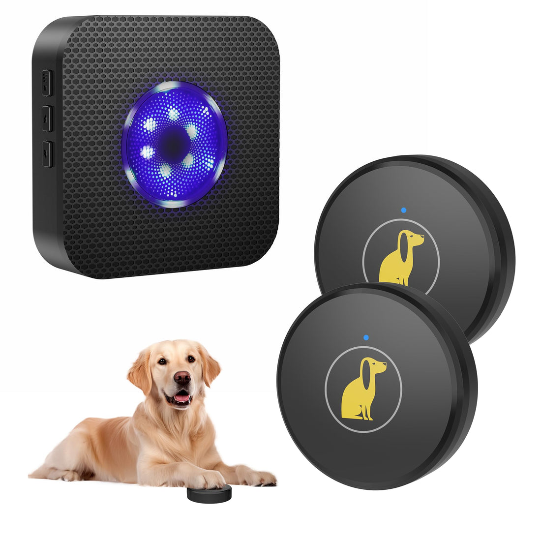 TECKNET Dog Door Bell, Dog Bells to Go Outside with 55 Melodies