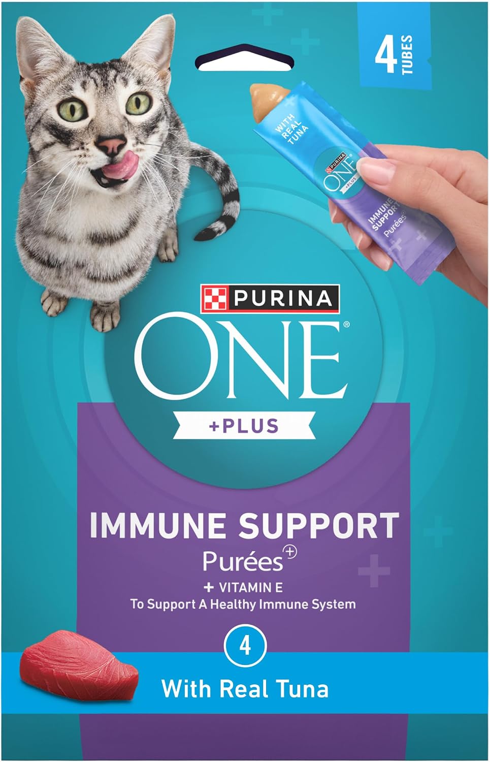 Purina ONE +Plus Immune Support Purees with Real Tuna Lickable Cat