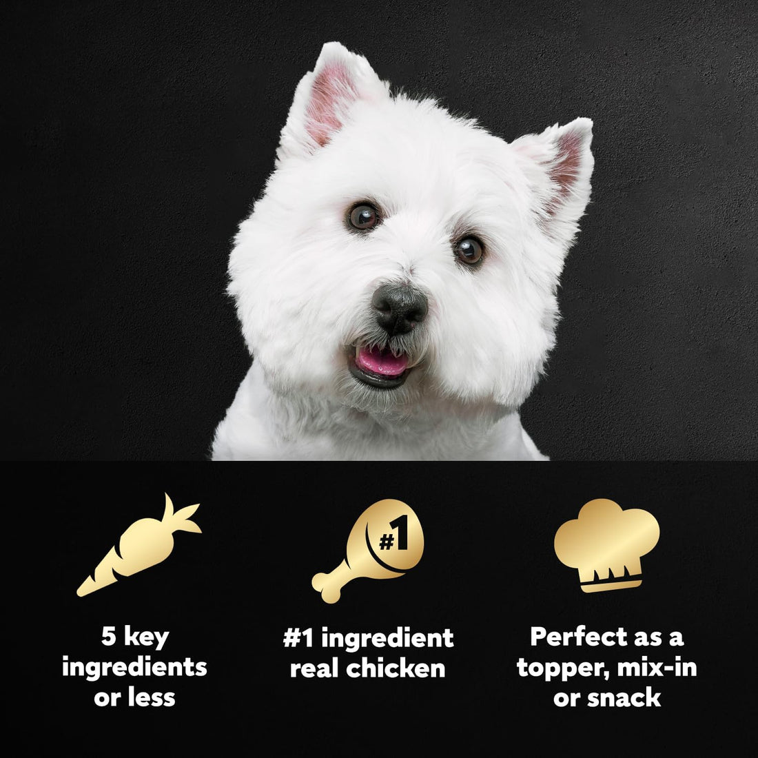 Cesar Simply Crafted Dog Food Topper, Chicken Pack, 1.3 oz, 8 Count