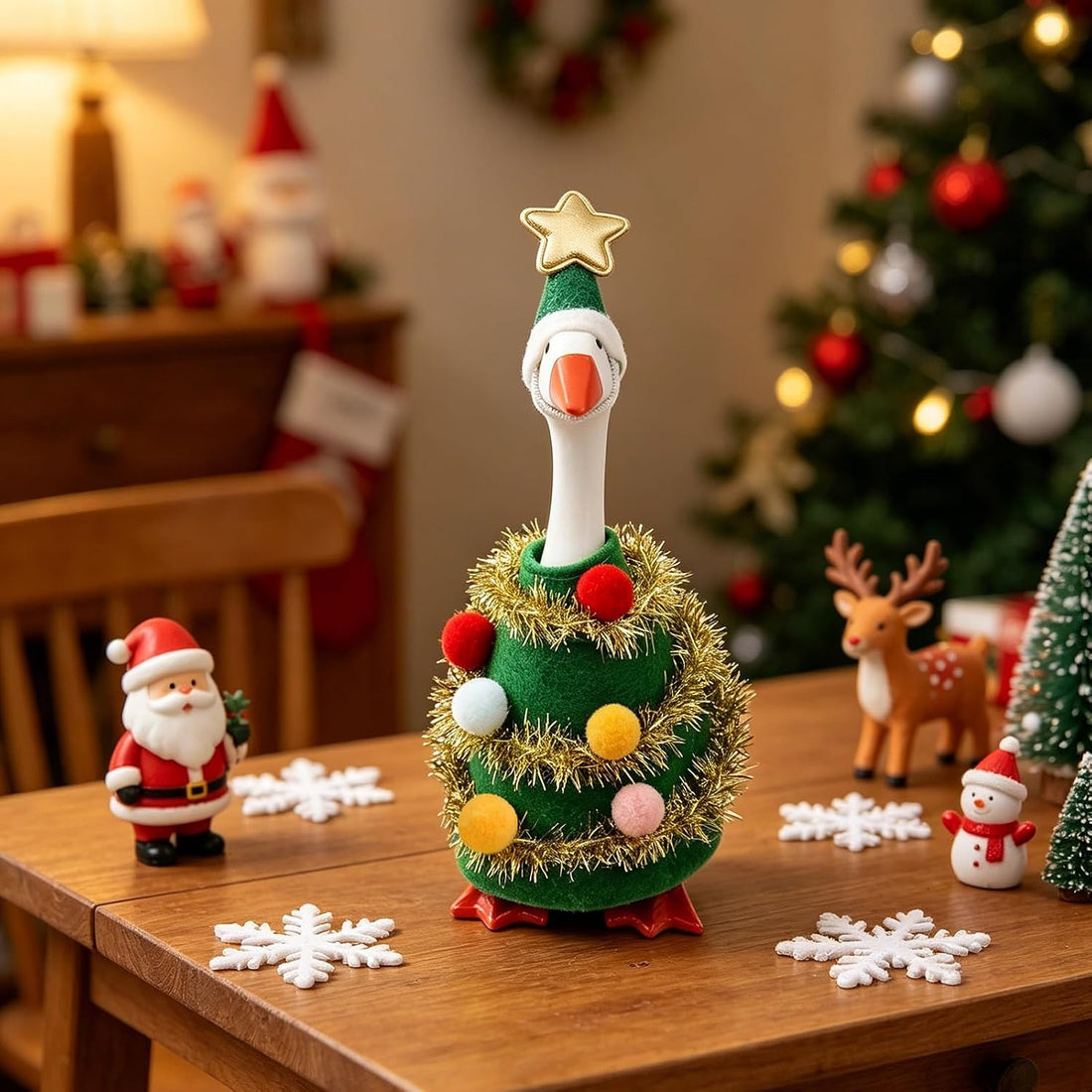 7 Inch Desk Goose Outfits, Mini Christmas Tree Costume for Desktop