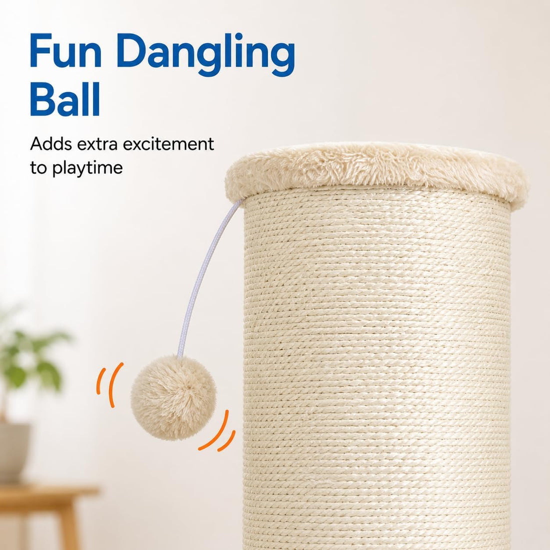 Cat Scratching Post with 5.5 Inch Diameter Sisal Post, 32 Inch