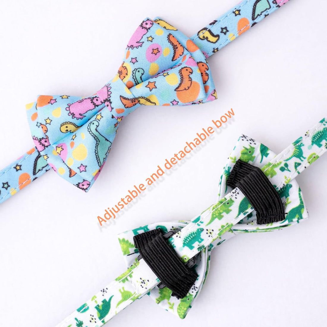Faygarsle 2 Pack Cat Collar with Bell Breakaway Bowtie for Male