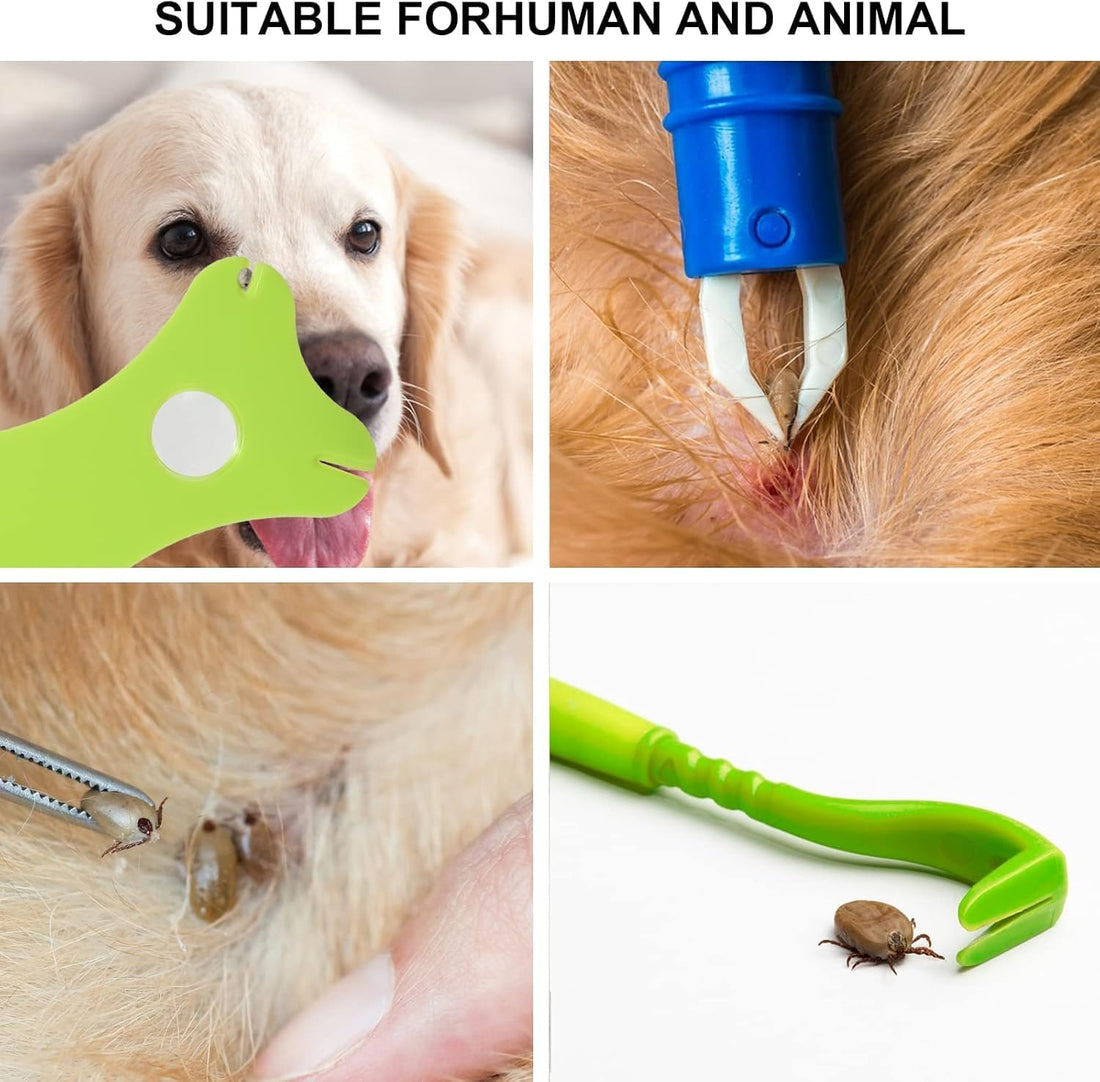 Tick Removal Tool Kit 8-in-1 with Storage Box for Dogs and Cats