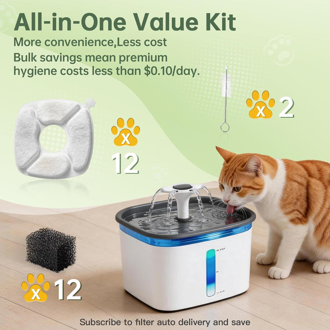 Cat Water Fountain Replacement Filters-12 Pack Cat Fountain Filters