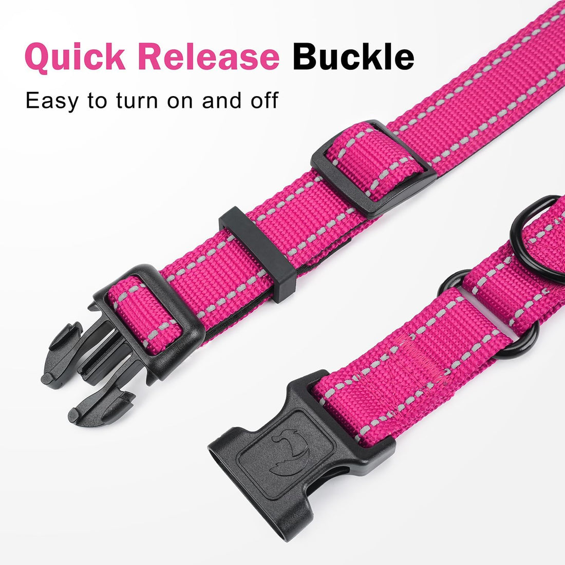 Padded Martingale Collar for Medium Dogs, Quick Release Buckle