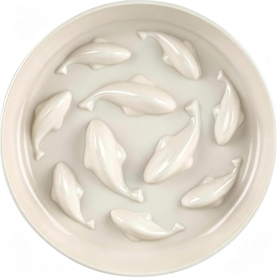 Slow Feeder Bowl for Cats and Small Dogs,Cilkus Fish Pool Design