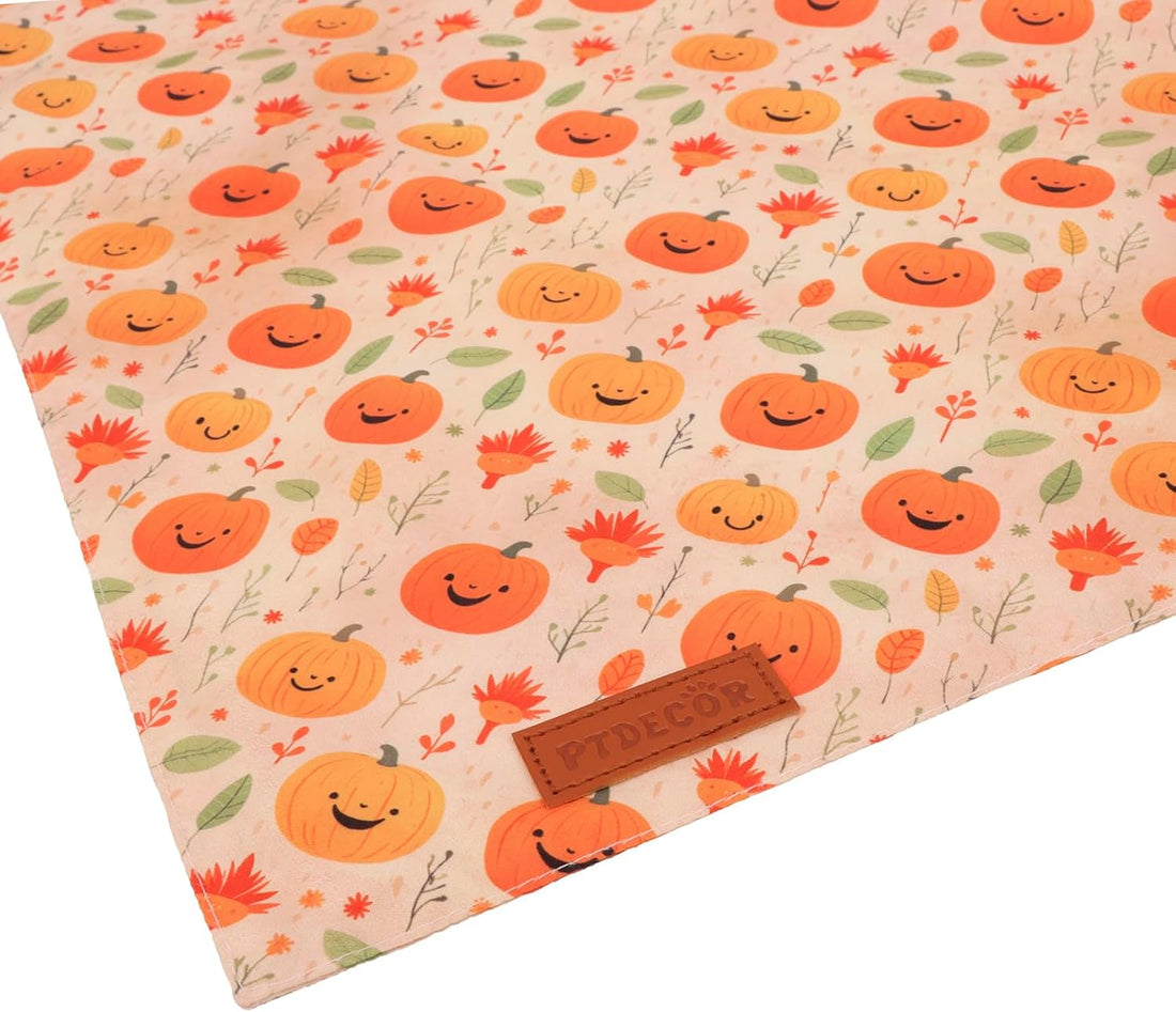 PTDECOR Halloween Dog Bandana, Ghost Pumpkin Dog Scarf