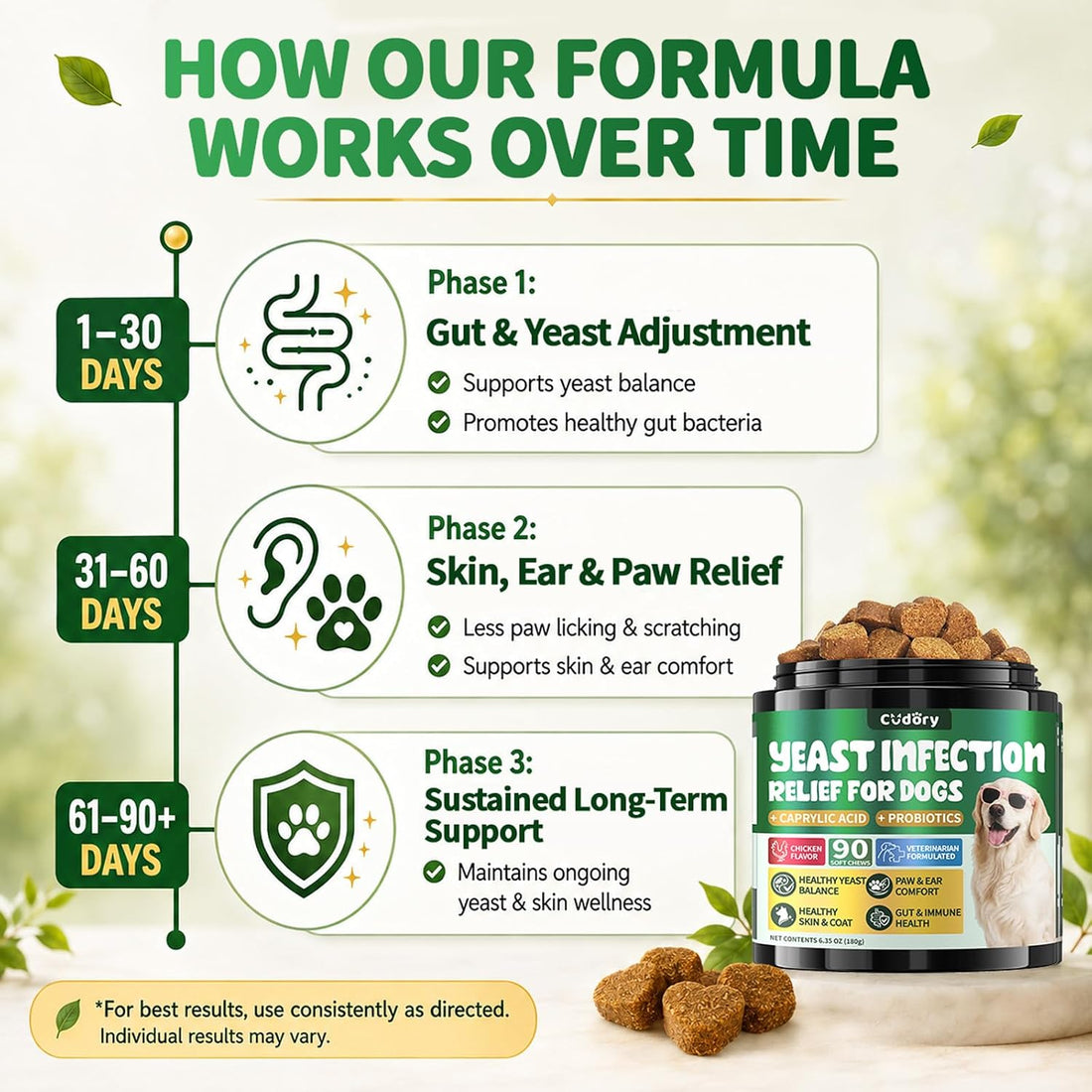 Yeast Infection Treatment for Dogs, Paw Licking, Itchy Ears