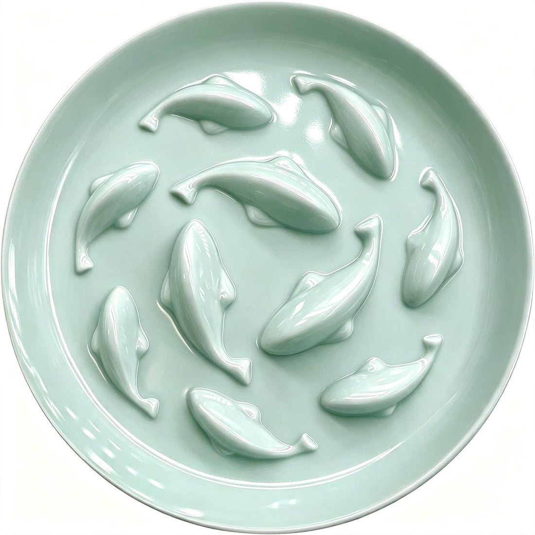 Slow Feeder Bowl for Cats and Small Dogs,Cilkus Fish Pool Design