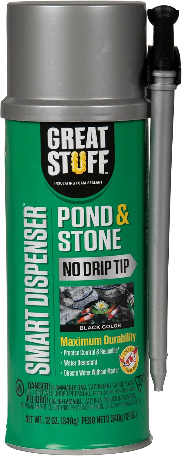 Great Stuff 99112849 Smart Dispenser Pond & Stone, 12 oz, Black