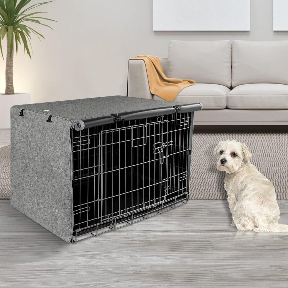 Seiyierr Dog Crate Cover - Kennel Covers Fit for 24 Inch Dogs Crate