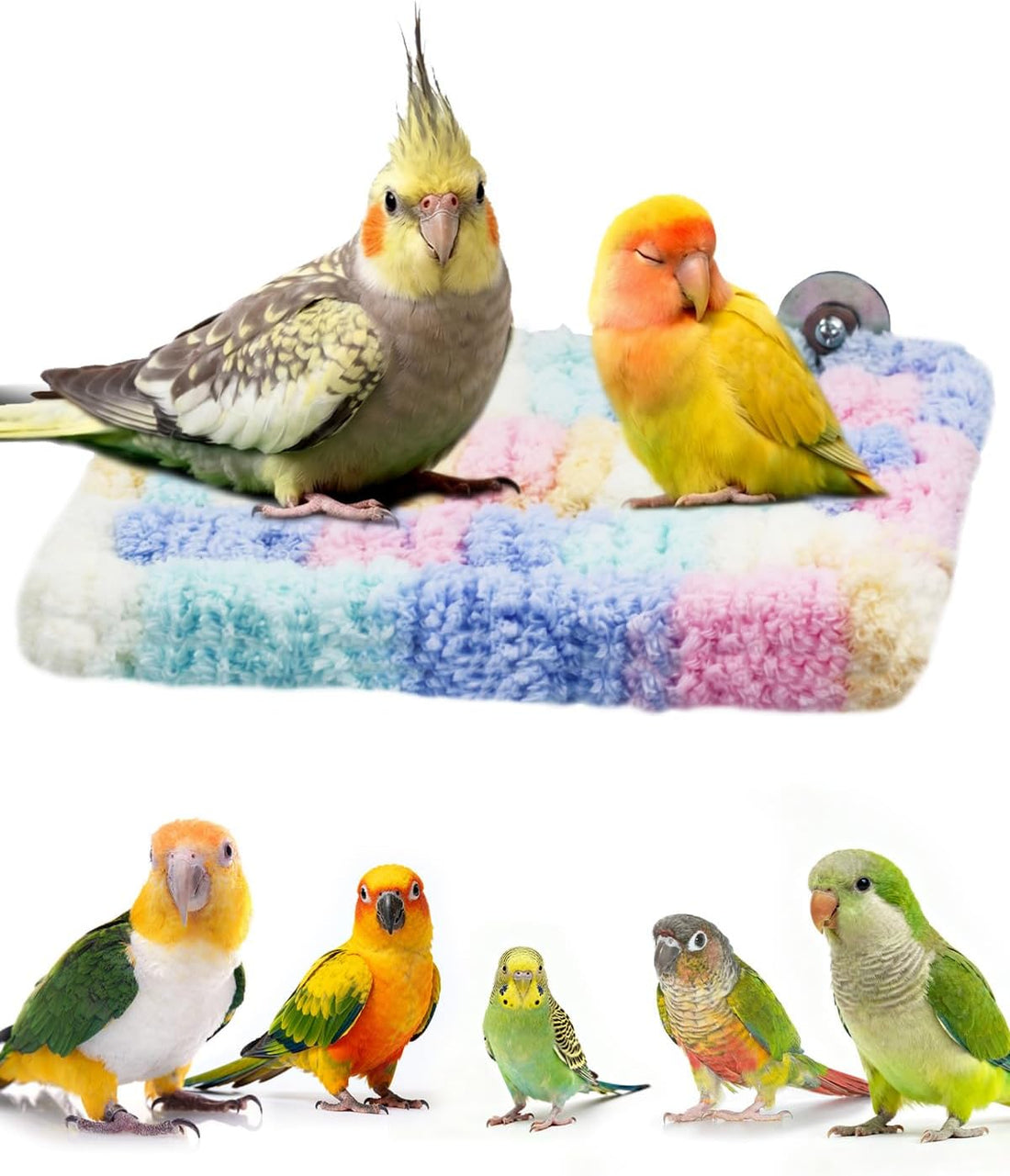 Warm Coral Fleece Bird Perch, Soft & Gentle for Sensitive Feet