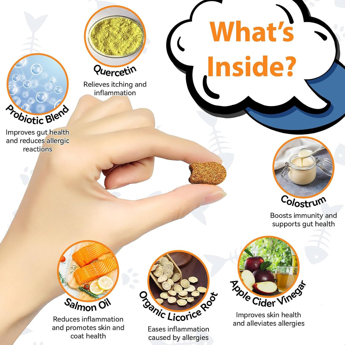 Carmelie Cat Allergy Chews with Probiotic, Skin and Immune Support