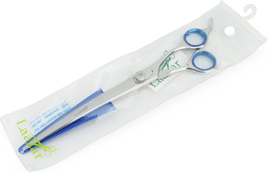 Laazar Pro Shears, Curved Pet Grooming Shear, 9" Scissors