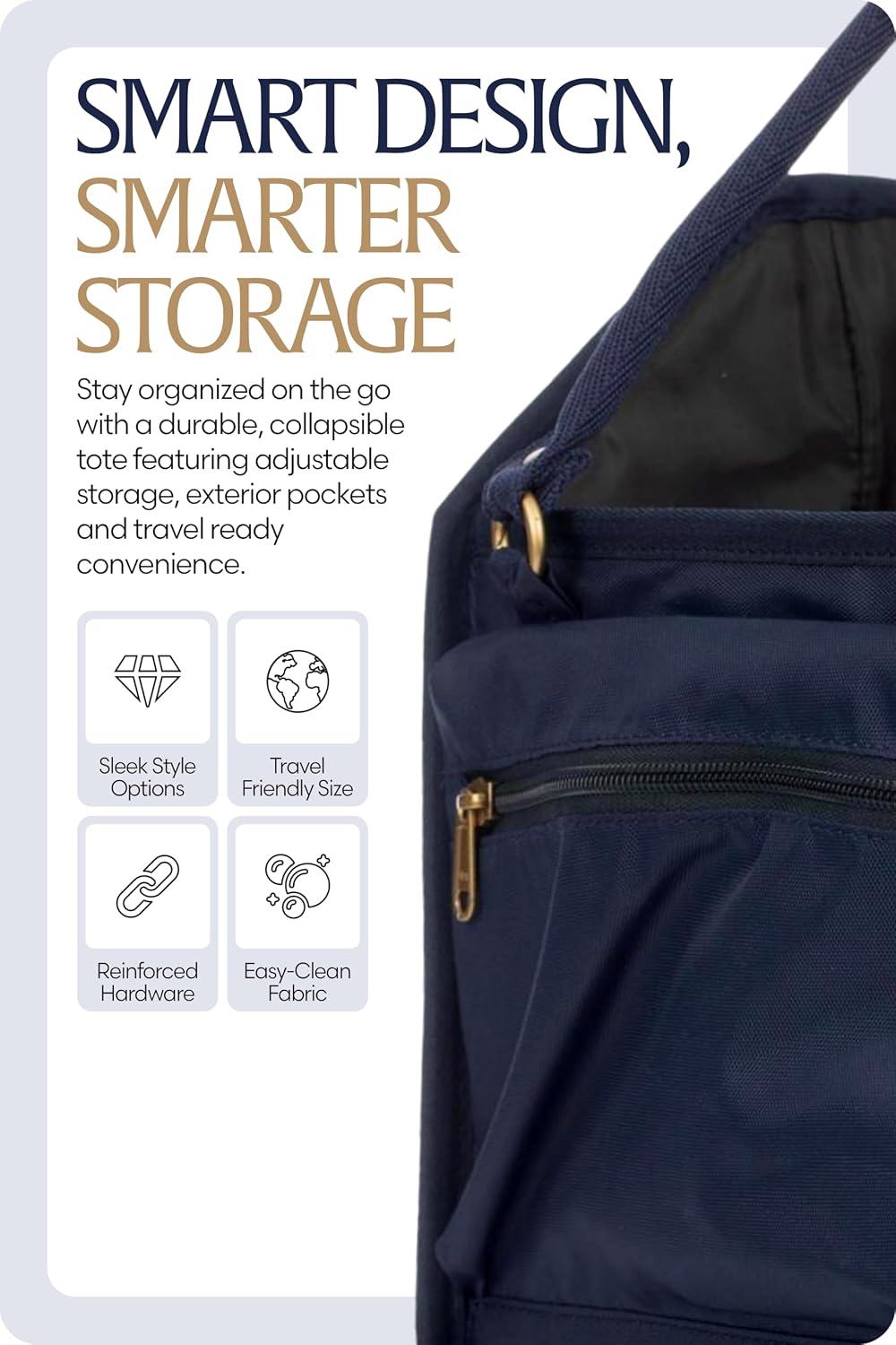Equinavia Darby Horse Grooming Bag, Collapsible Tote with Strap