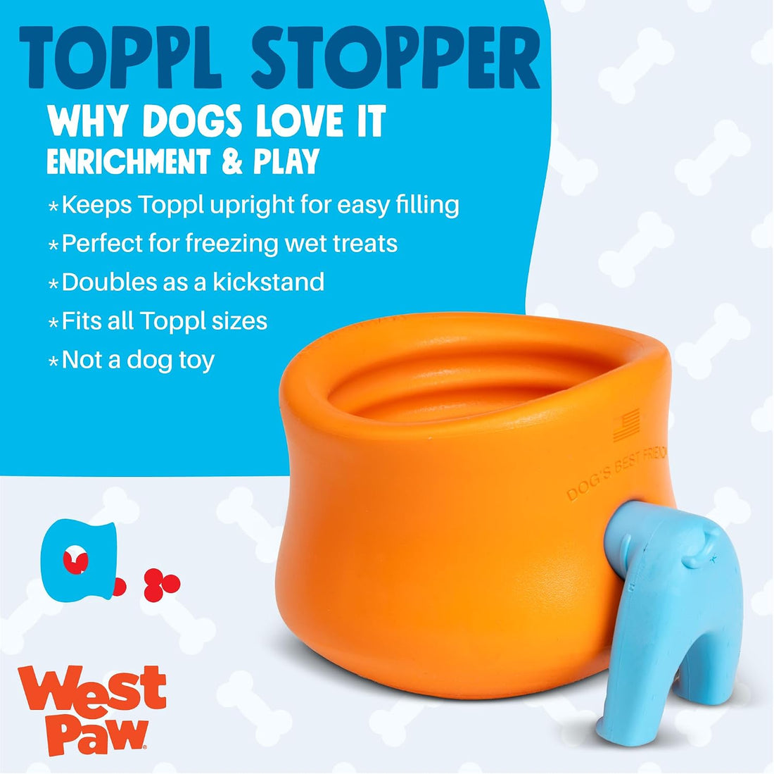 WEST PAW Toppl Stopper Insert Accessory for Toppl Dog Treat Toy