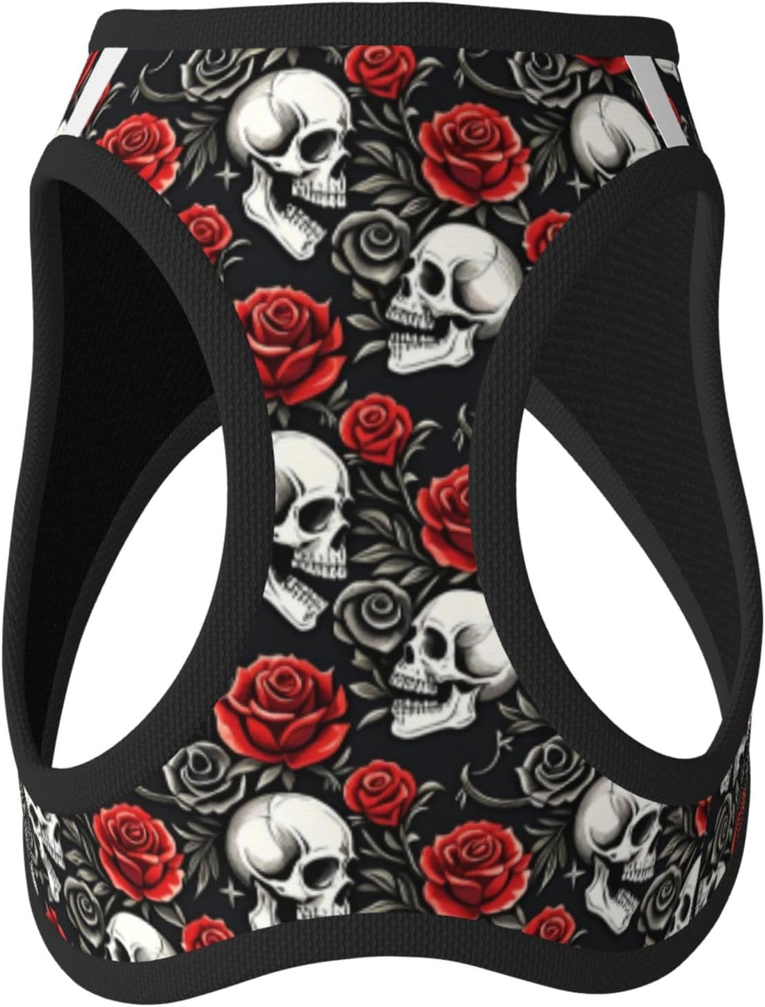MUKIO Skull Roses Gothic No Pull Dog Harness Vest