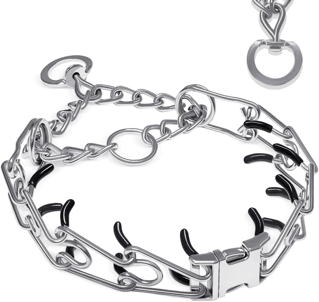 Prong Pinch Collar for Dogs,Dog Training Collar for Small Medium