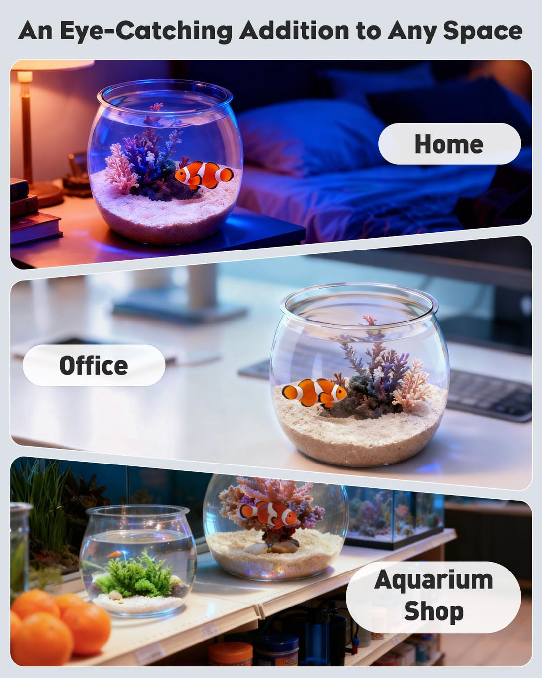 Pawfly 0.5 Gallon Mini Plastic Fish Bowl