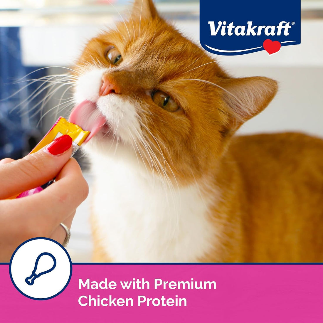 Vitakraft Lick 'N' Lap Real Chicken Squeezeable Liquid Cat Treats