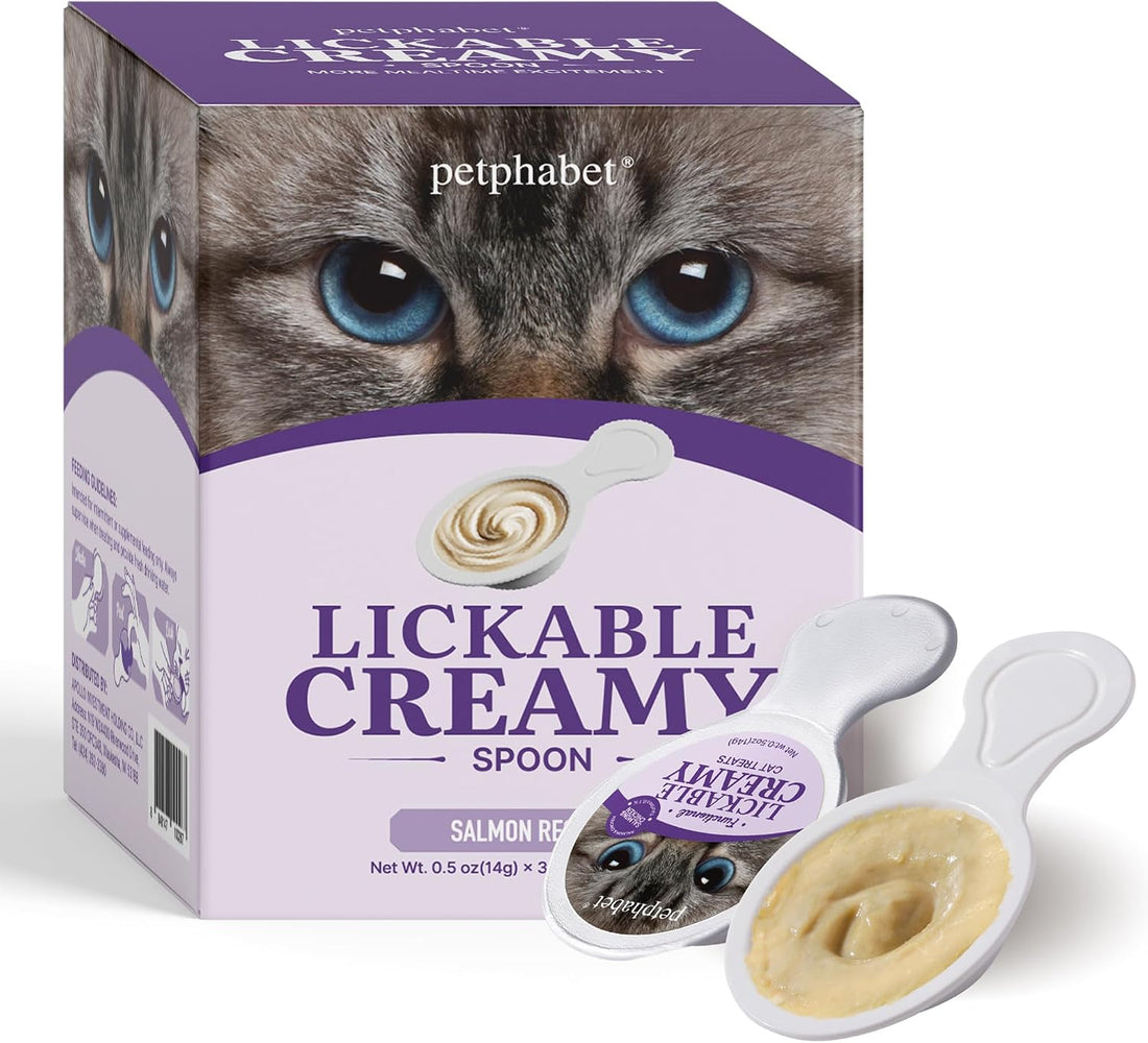 PETPHABET Lickable Cat Treats Spoon, 3 Flavors Variety Pack, 36 Count