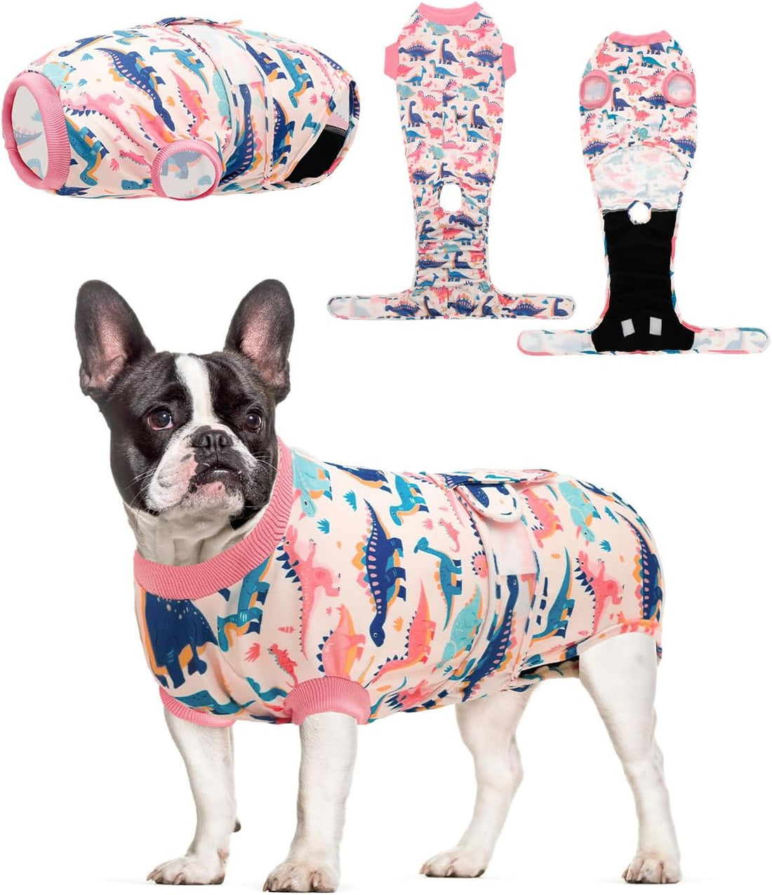 CuteBone Dinosaur Pet Surgery Recovery Suit for Small Medium Dogs Cats