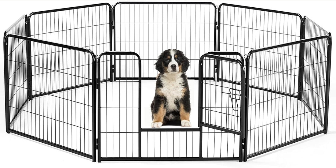NEWBULIG Dog Playpen Indoor 8 Panels 24 Inch