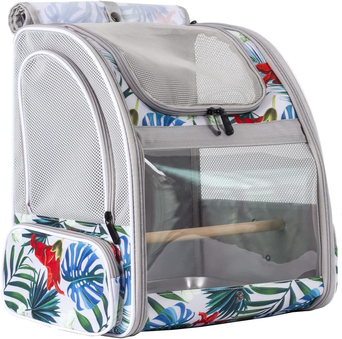 Bird Carrier Backpack with Rope Perch