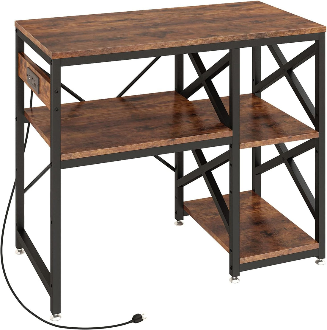 METYERRY 20-29-37 Gallon Fish Tank Stand with Power Outlet,Adjustable