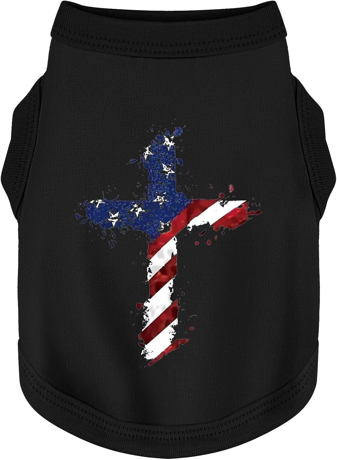 American Battle Damaged Flag Inspired Cotton Dog Shirt,Independence