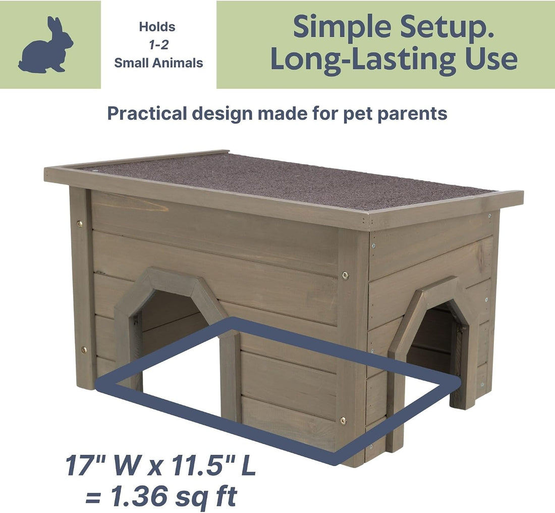 TRIXIE Indoor & Outdoor Small Animal Hideout Shelter for Rabbits