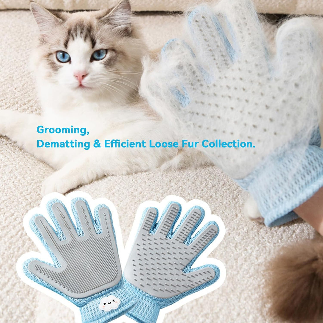 Guilinyuheng Pet Hair Remover Glove for Dogs & Cats