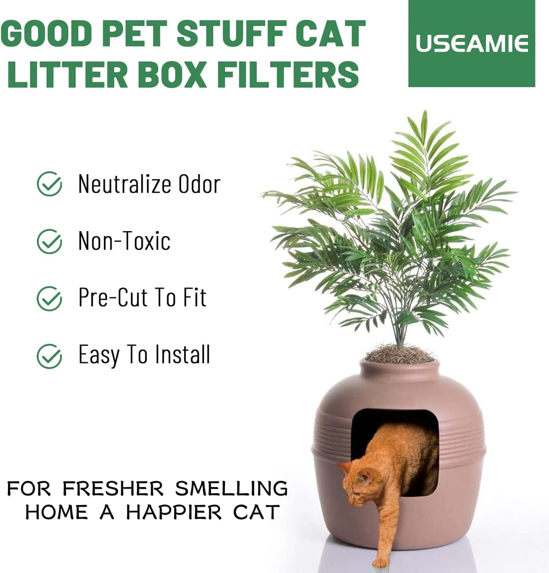 Cat Litter Box Replacement Filters Compatible with Secret Litter Box
