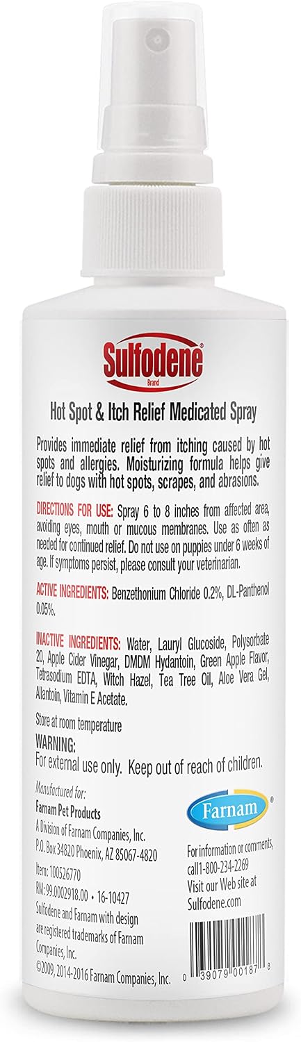 Sulfodene Hot Spot & Itch Relief Medicated Spray for Dog 8oz