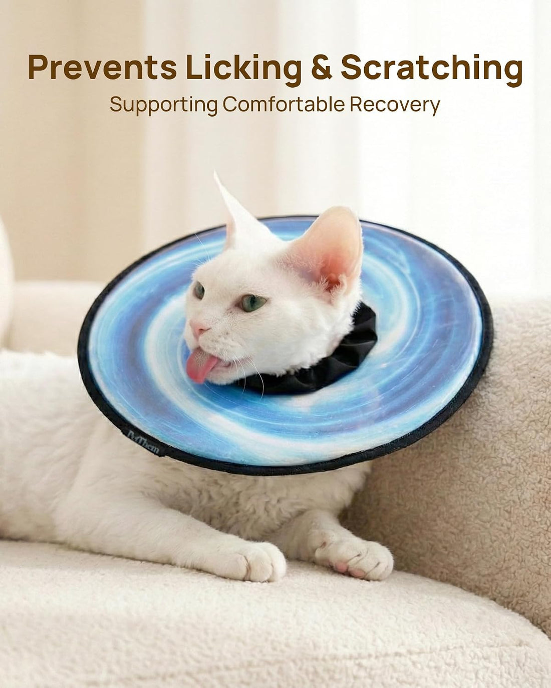 PetThem Soft Cat Cone Collar, Adjustable Cat Recovery Collar