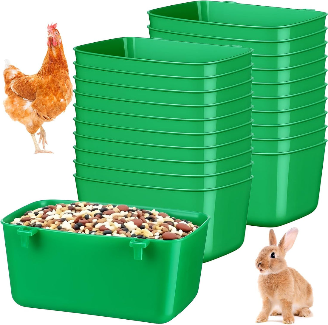 Zhehao 20 Pcs Poultry Water Cups Chicken Waterer Cups 18 oz