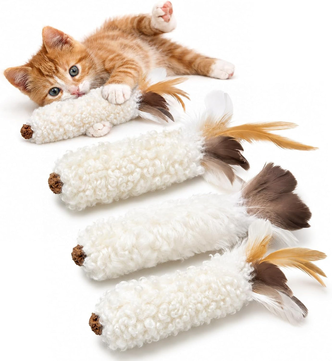Agape Wool Cat Toys with Catnip & Silvervine Gall Fruit