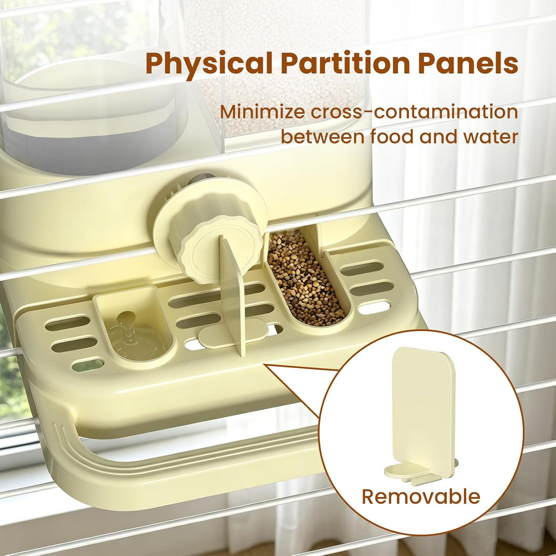 2-in-1 Automatic No Mess Bird Feeder & Gravity Waterer Dispenser