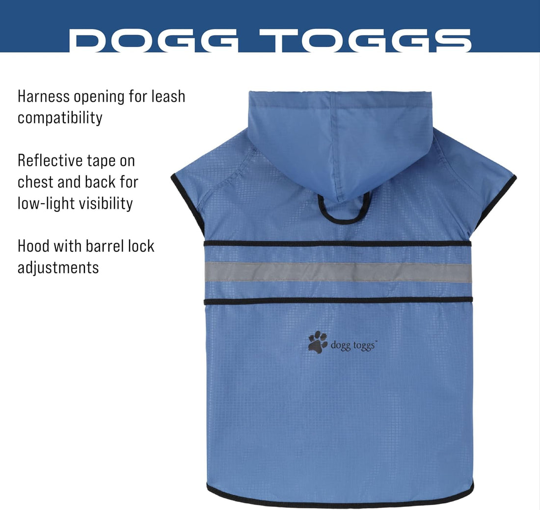FROGG TOGGS Dogg Toggs Raincoat, Blue, Size LG