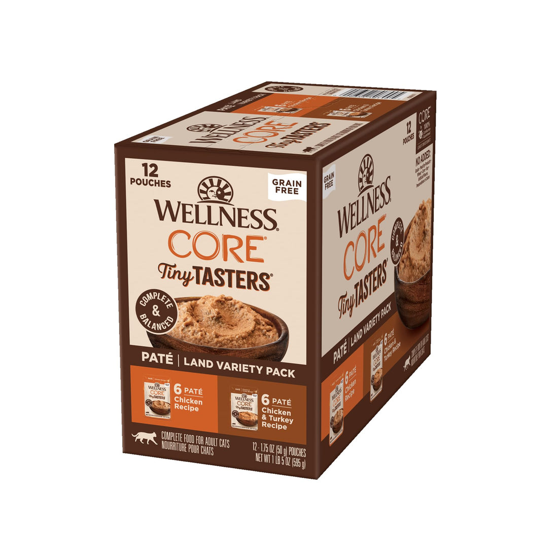 Wellness CORE Tiny Tasters Pate Variety Pack Adult Wet Cat Food