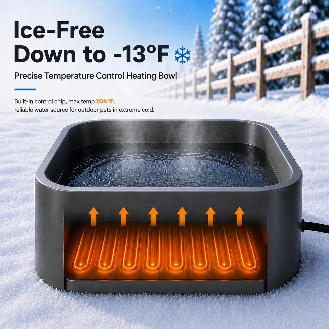 Heated Dog Bowl, 5.5L Extra Large Heated Pet Water Bowl
