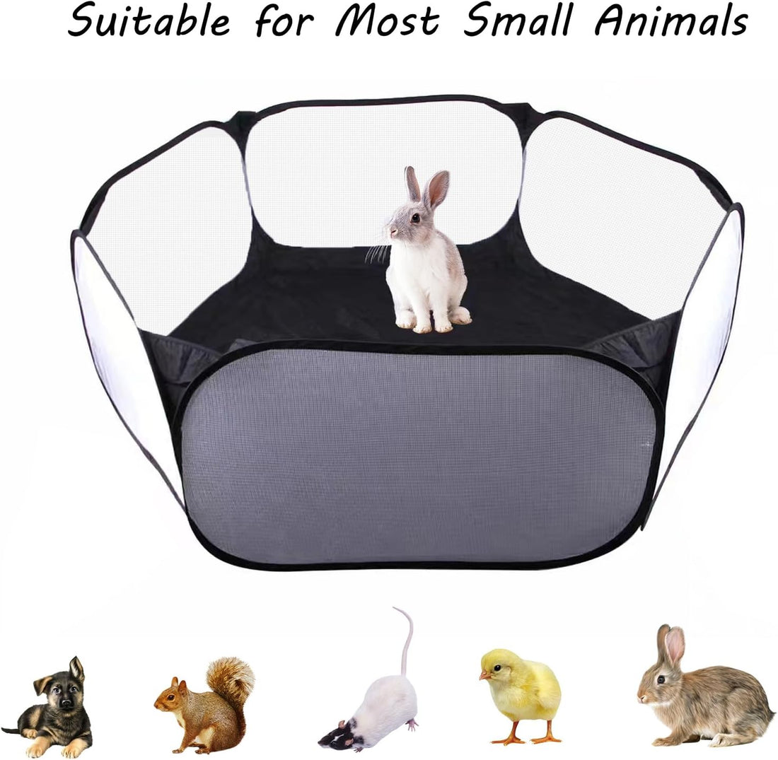 Small Animals Playpen, Portable Pop-up Open Interactive Pet Tent