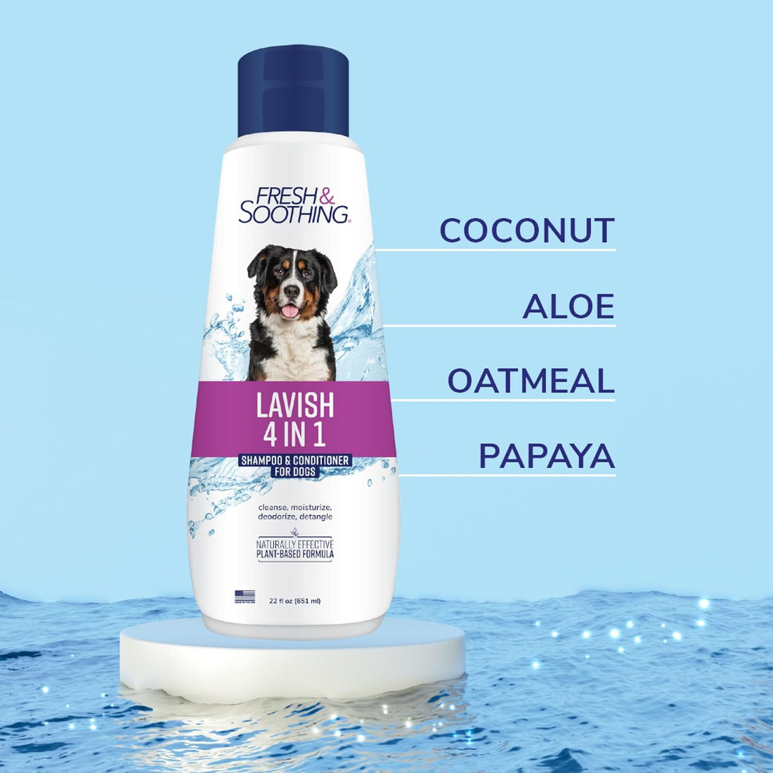Fresh & Soothing Lavish 4-in-1 Shampoo + Conditioner for Pets, 22oz