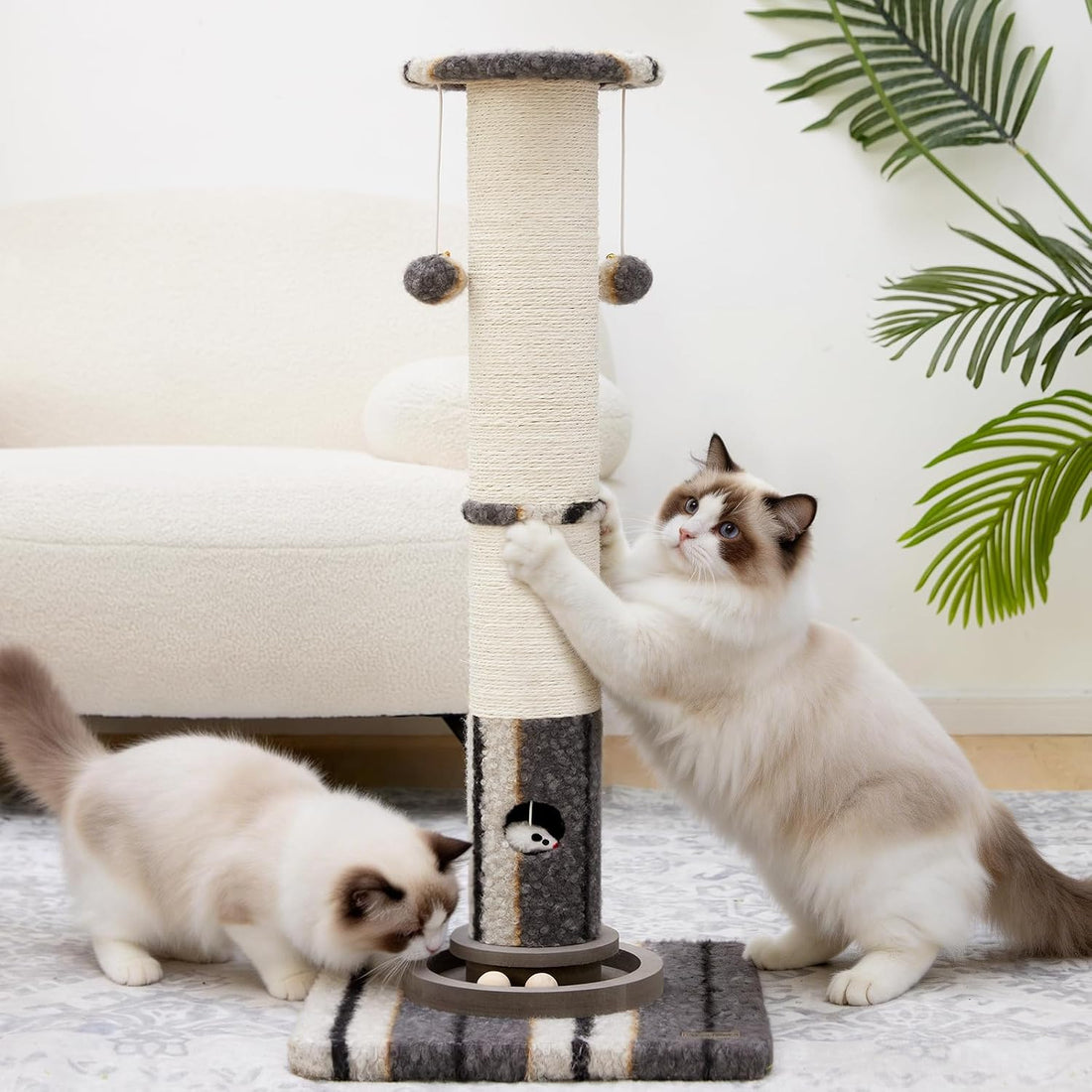 Woochpet Cat Scratching Post,Heavy Duty Green Sisal Scratcher
