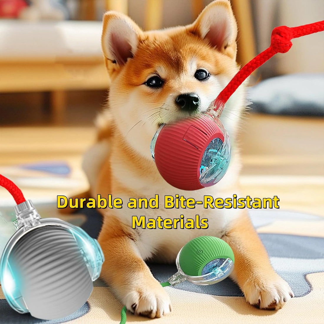 Interactive Dog Cat Toy Ball, Automatic Moving Bouncing Rolling