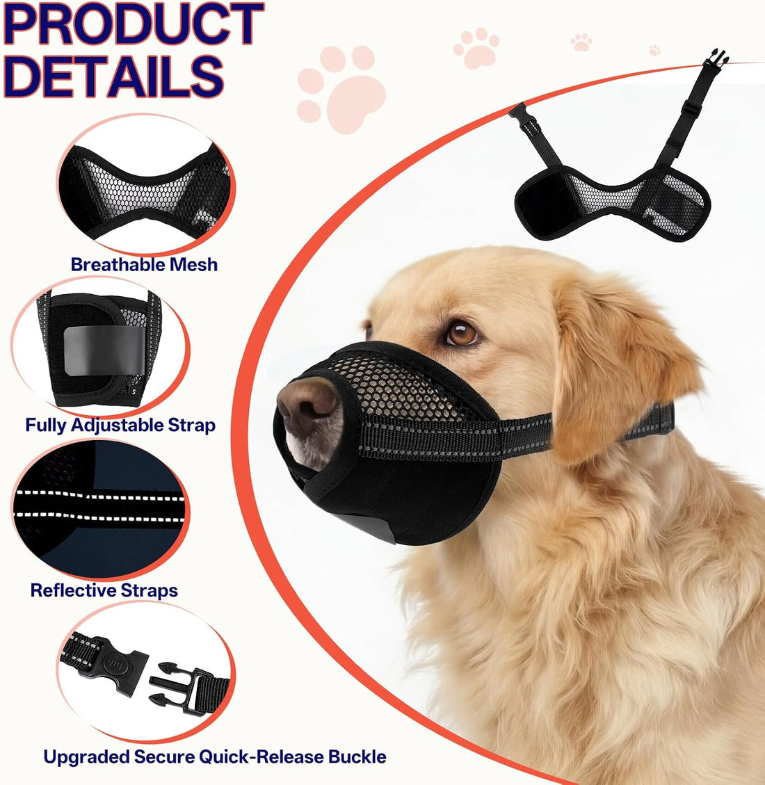 2 Pack Air Mesh Breathable Drinkable Dog Muzzle for Small Dogs
