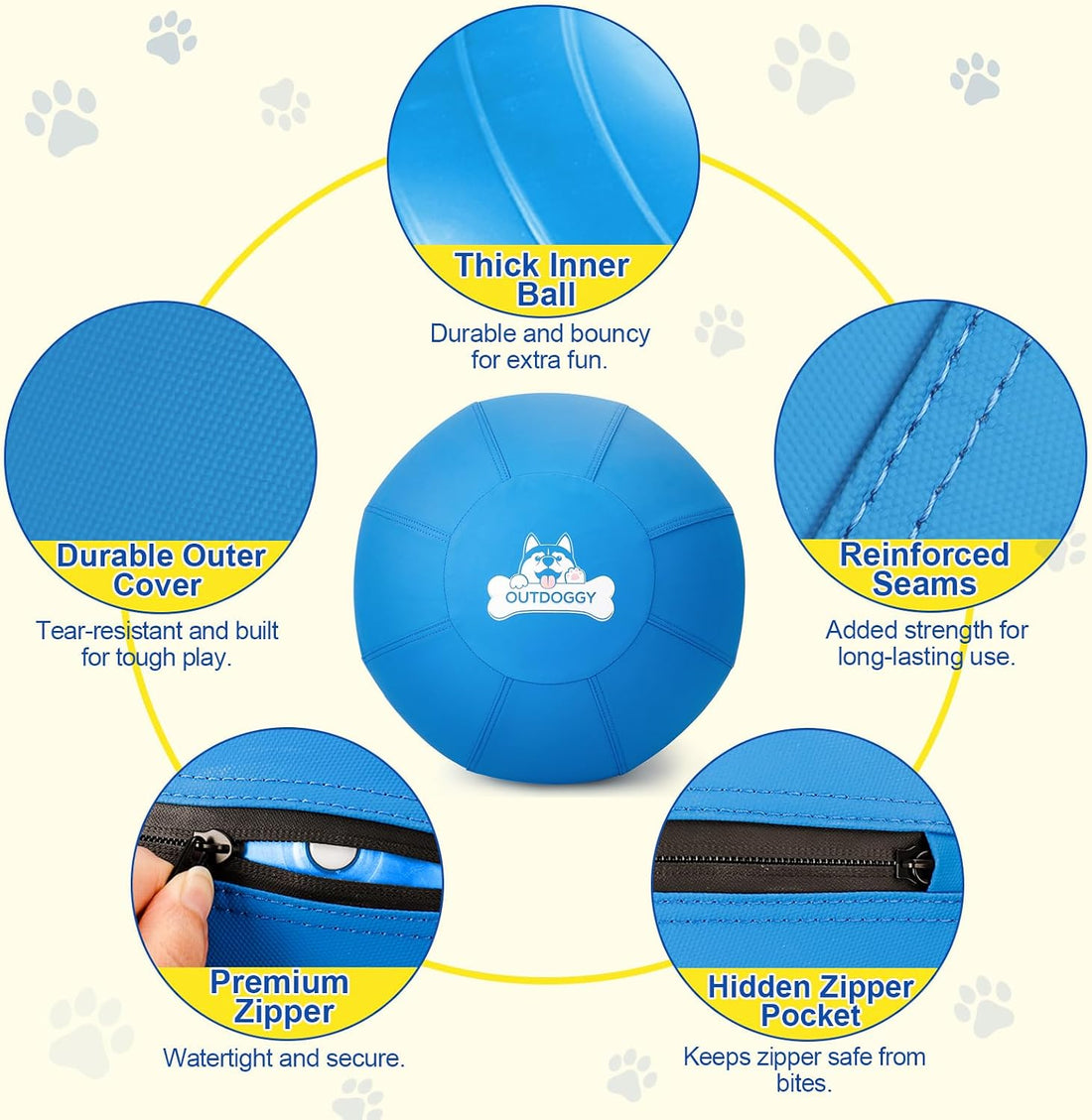 18'' Herding Ball for Dogs, Heavy Duty for Small & Medium Breeds