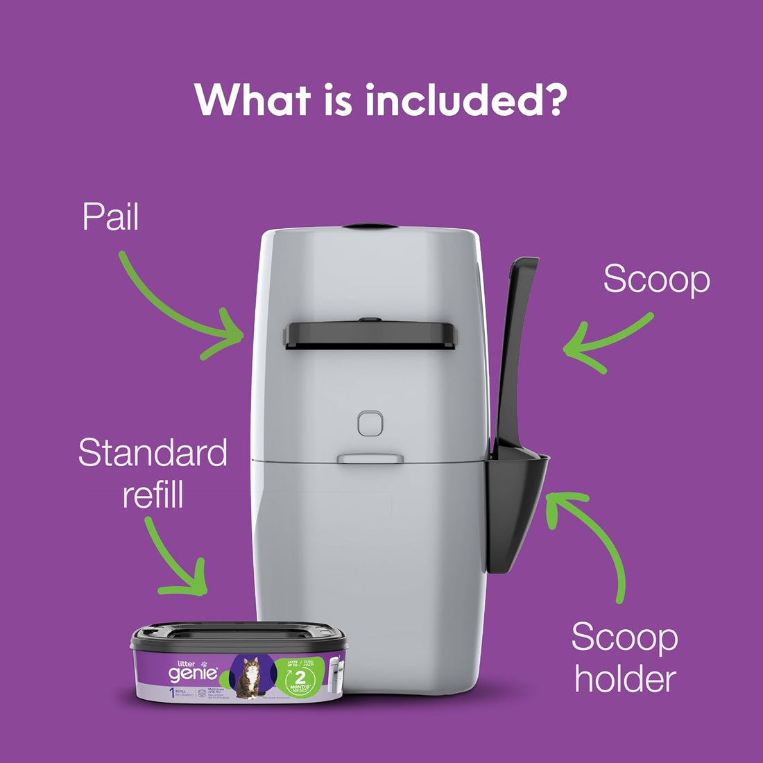 Litter Genie Standard Pail | Cat Litter Box Waste Disposal System