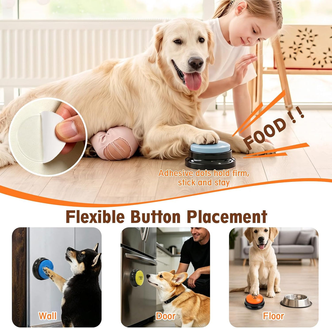 Dog Buttons for Communication, 8 Pack Recordable Dog Talking Buttons
